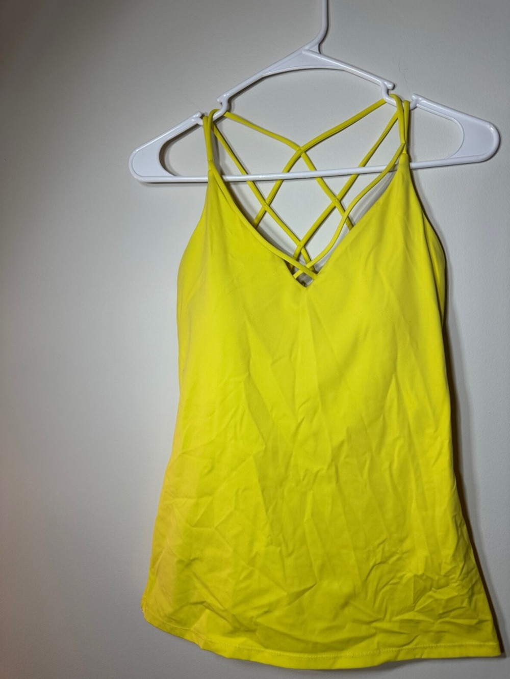 ZYIA Neon Yellow Crisscross Back Camisole